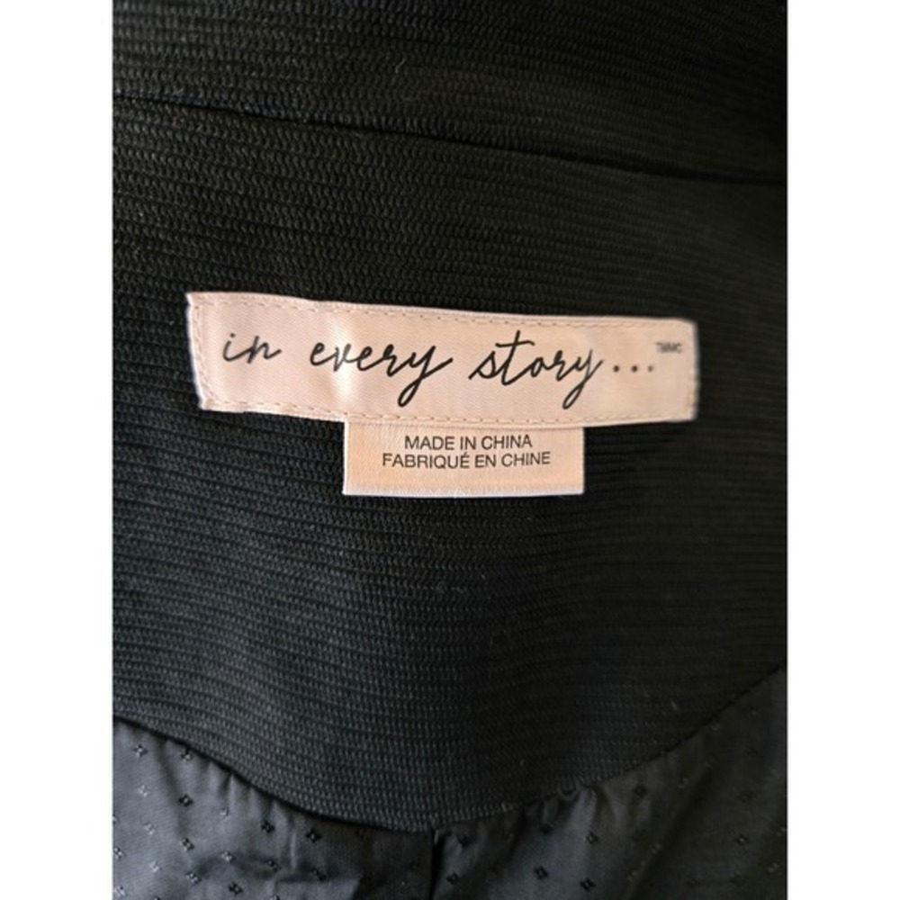 Black Longline Sleeveless Blazer Vest Double Breasted 16 Minimalist Workwear - Picture 6 of 7
